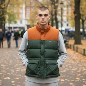 NWT Prana Men’s Red Slate‎ Down Puffer Vest Warm Winter Cold Weather